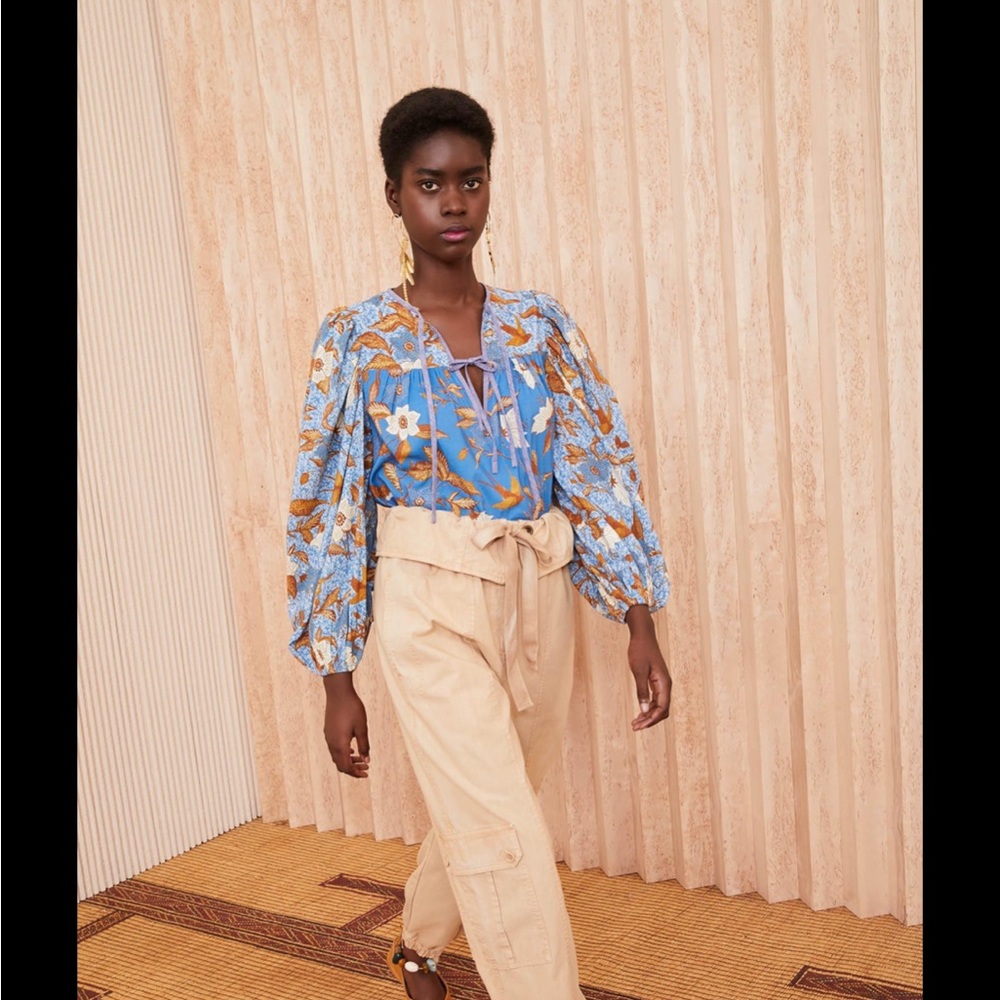 Ulla Johnson Joanie Blouse - Lapis - Picture 2 of 9
